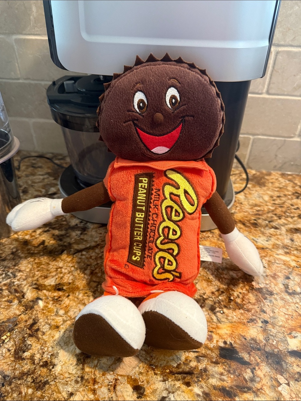 Plush Peanut Butter Cups Character Toy - Brown & Orange